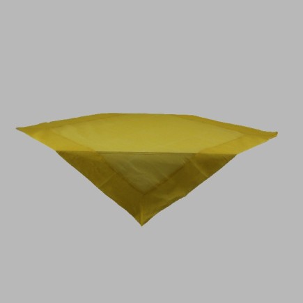 Nappe de Organza couleur jaune d'œuf 100 x 100 cm