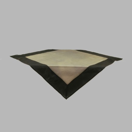 Tablecloth organza color dark grey 100 x 100 cm