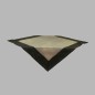 Tablecloth organza color dark grey 100 x 100 cm
