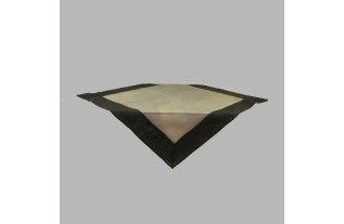 Tablecloth organza color dark grey 100 x 100 cm
