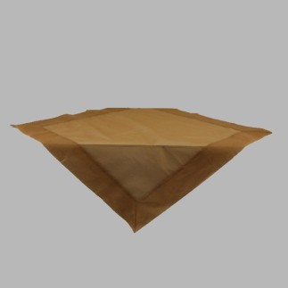 Tablecloth organza color light brown 100 x 100 cm