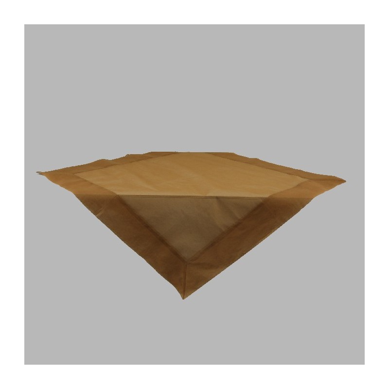 Tablecloth organza color light brown 100 x 100 cm