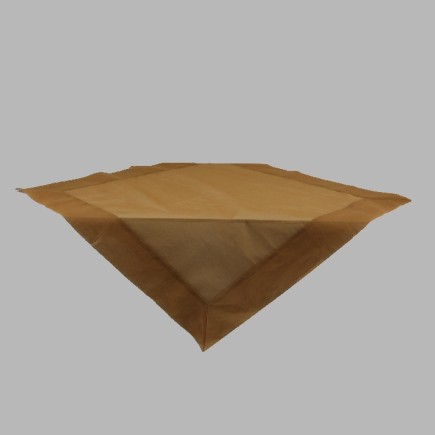 Tablecloth organza color light brown 100 x 100 cm