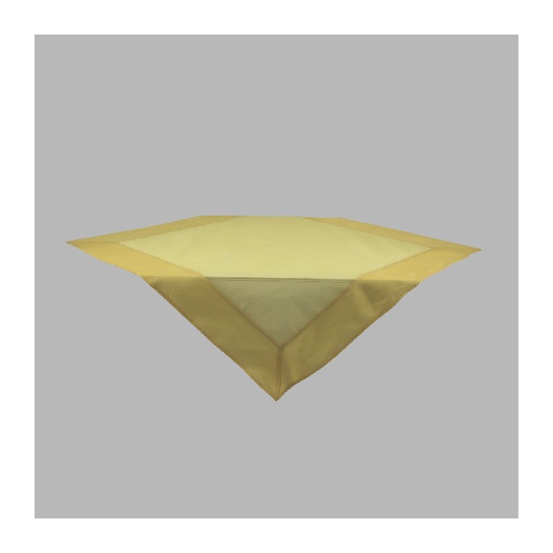 Nappe de Organza couleur vanilla jaune 100 x 100 cm Nappe de Organza couleur vanilla jaune 100 x 100 cm