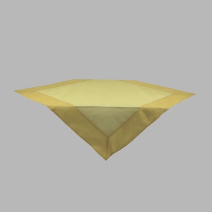 Tablecloth organza color vanilla yellow 100 x 100 cm