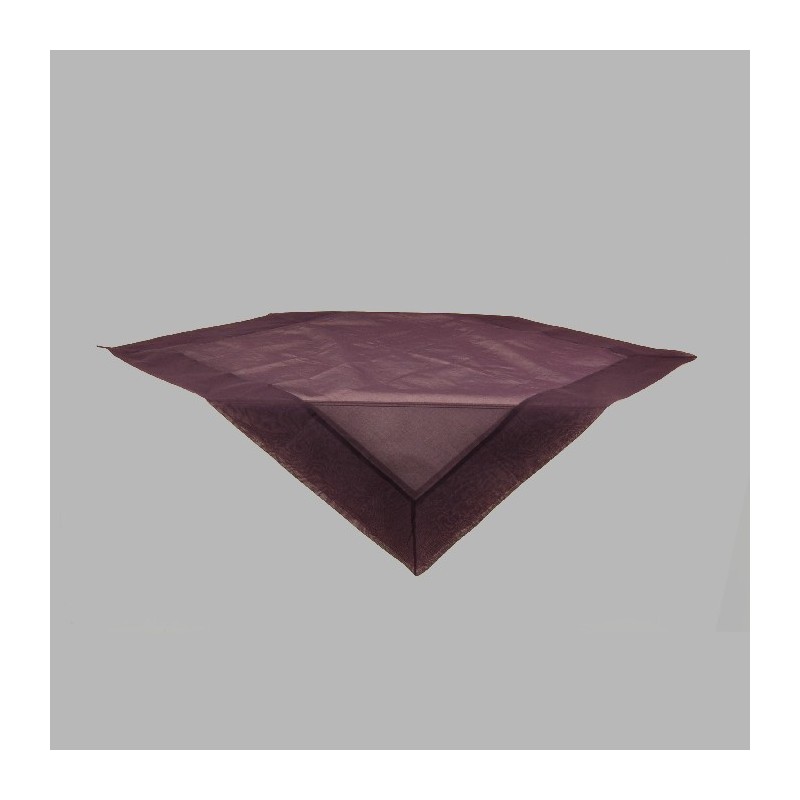 Nappe de Organza couleur aubergine 100 x 100 cm Nappe de Organza couleur aubergine 100 x 100 cm