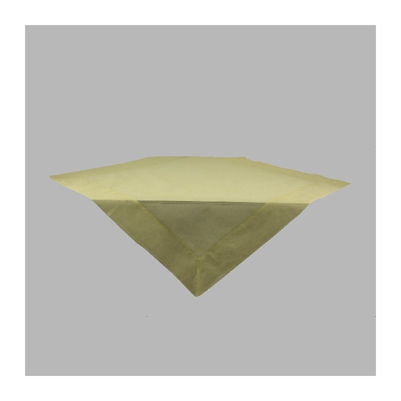Tablecloth organza color cream yellow 100 x 100 cm