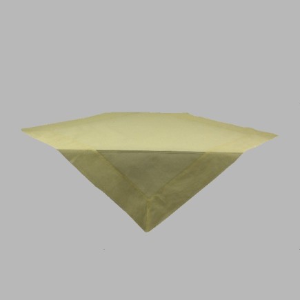 Tablecloth organza color cream yellow 100 x 100 cm
