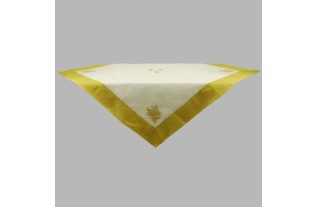 tafelkleed organza met druiven kleur wit en geel 150 x 150 cm