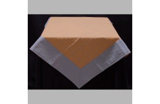 Tafelkleed katoen 90 x 90 cm kleur lichtblauw geel