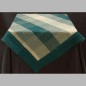 Coton nappe 90 x 90 cm couleur vert-crème