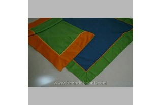 tafelkleed vrolijk groen met oranje