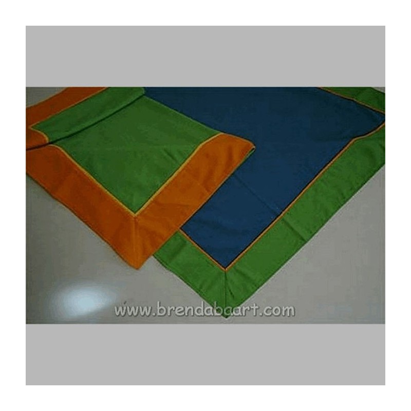 tafelkleed vrolijk blauw met groen