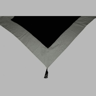 tafelkleed katoen met flos kleur zwart 100 x 100 cm