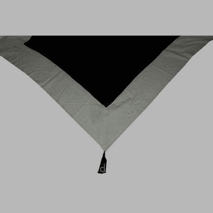 tafelkleed katoen met flos kleur zwart 100 x 100 cm