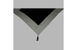 tafelkleed katoen met flos kleur zwart 100 x 100 cm