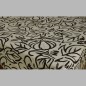 nappe dessin de la feuille couleur noir-blanc 105 x 105 cm