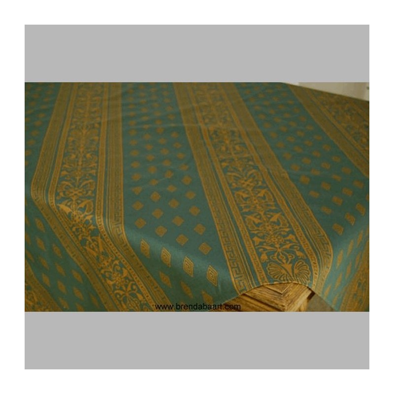 tablecloth color green-gold 135 x 135 cm