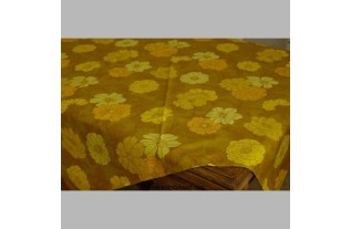 nappe rétro couleur jaune-orange-marron 105 x 105 cm