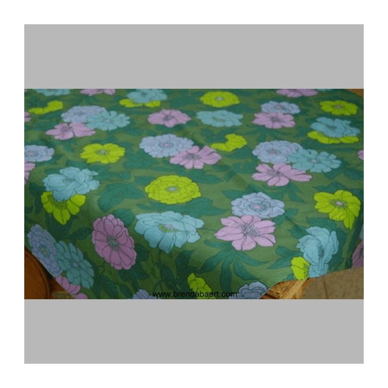 nappe rétro Couleur violet-vert-bleu 105 x 105 cm