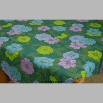 nappe rétro Couleur violet-vert-bleu 105 x 105 cm