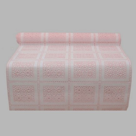 tafelloper plastic wit en rose breedte 40 cm