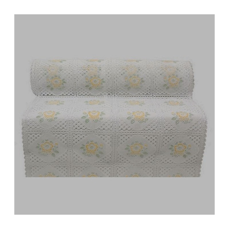 table runner plastic yellow summer flower width 40 cm