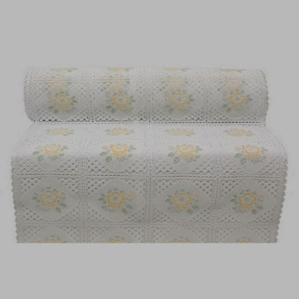 chemin de table plastique fleur d'été jaune largeur 40 cm