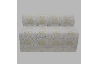 table runner plastic yellow summer flower width 40 cm