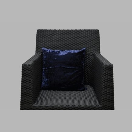 Sierkussenhoes fluweel blauw 40 × 40 cm
