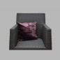 Aubergine velvet decorative cushion cover 40 × 40 cm