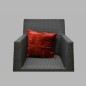 Housse de coussin décorative en velours rouge vin 40 × 40 cm
