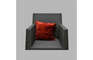 coussin de velours rouge vin couvrir