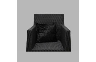 coussin de velours noir couvert