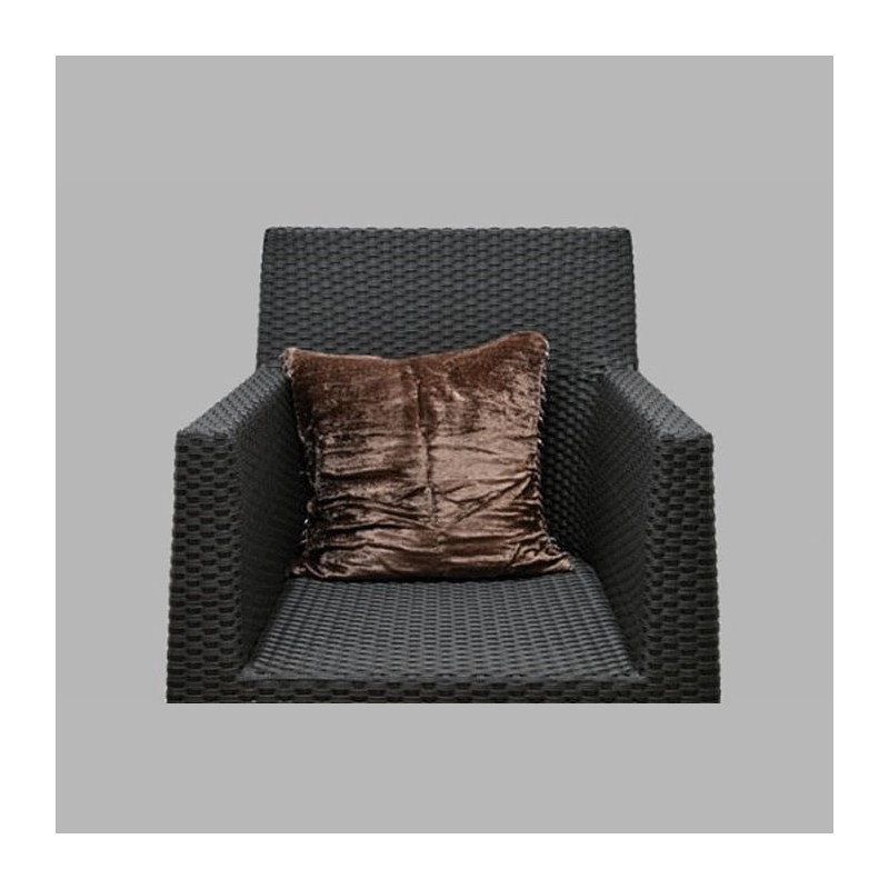 cushion cover with brown beads