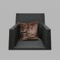 housse de coussin avec des perles brunes