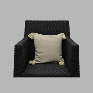 kussen streepjes met kwastje