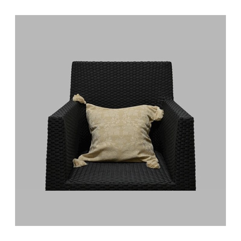 flowery pillow with tassel