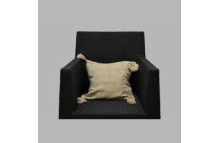 flowery pillow with tassel