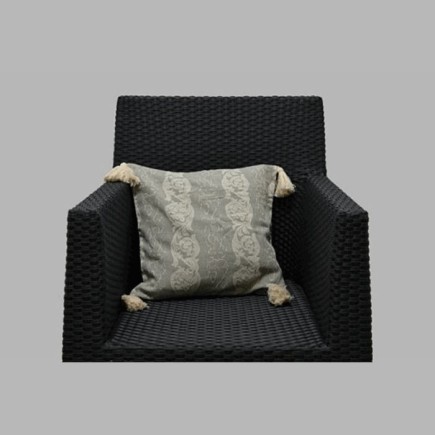 leem kleurig en beige ornament