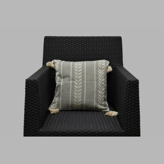 Housse de coussin loam-beige motif blé