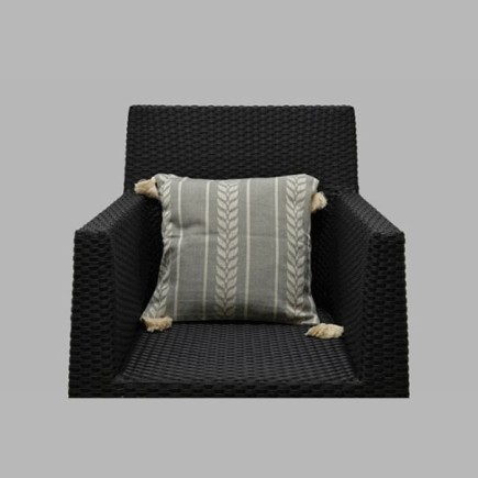 Housse de coussin loam-beige motif blé