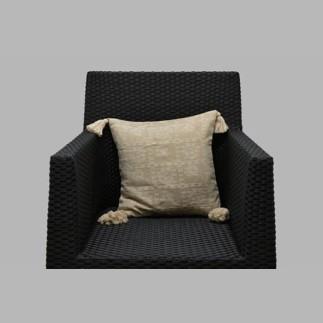 bloem in vierkant met kwastje naturel