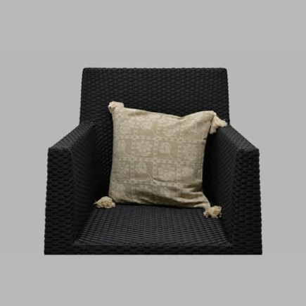 tassel flower in square gray