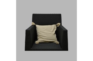 kussen blokjes met kwastje creme