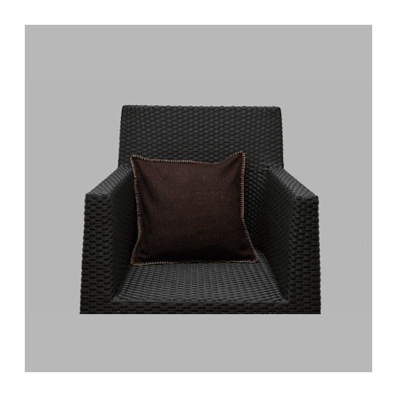 wollen kussenovertrek kleur bruin