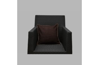 wollen kussenovertrek kleur bruin