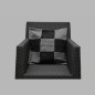 wool pillows cover block design black-grey