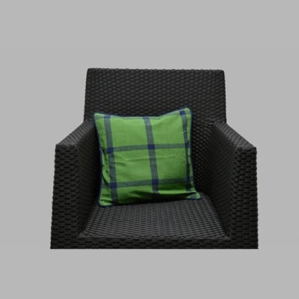 Decorative cushion cover block design color green-blue