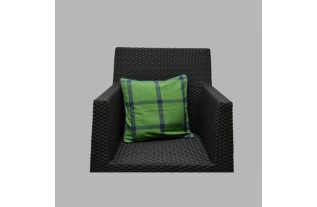 Housse de coussin décoratif conception de bloc couleur vert-b